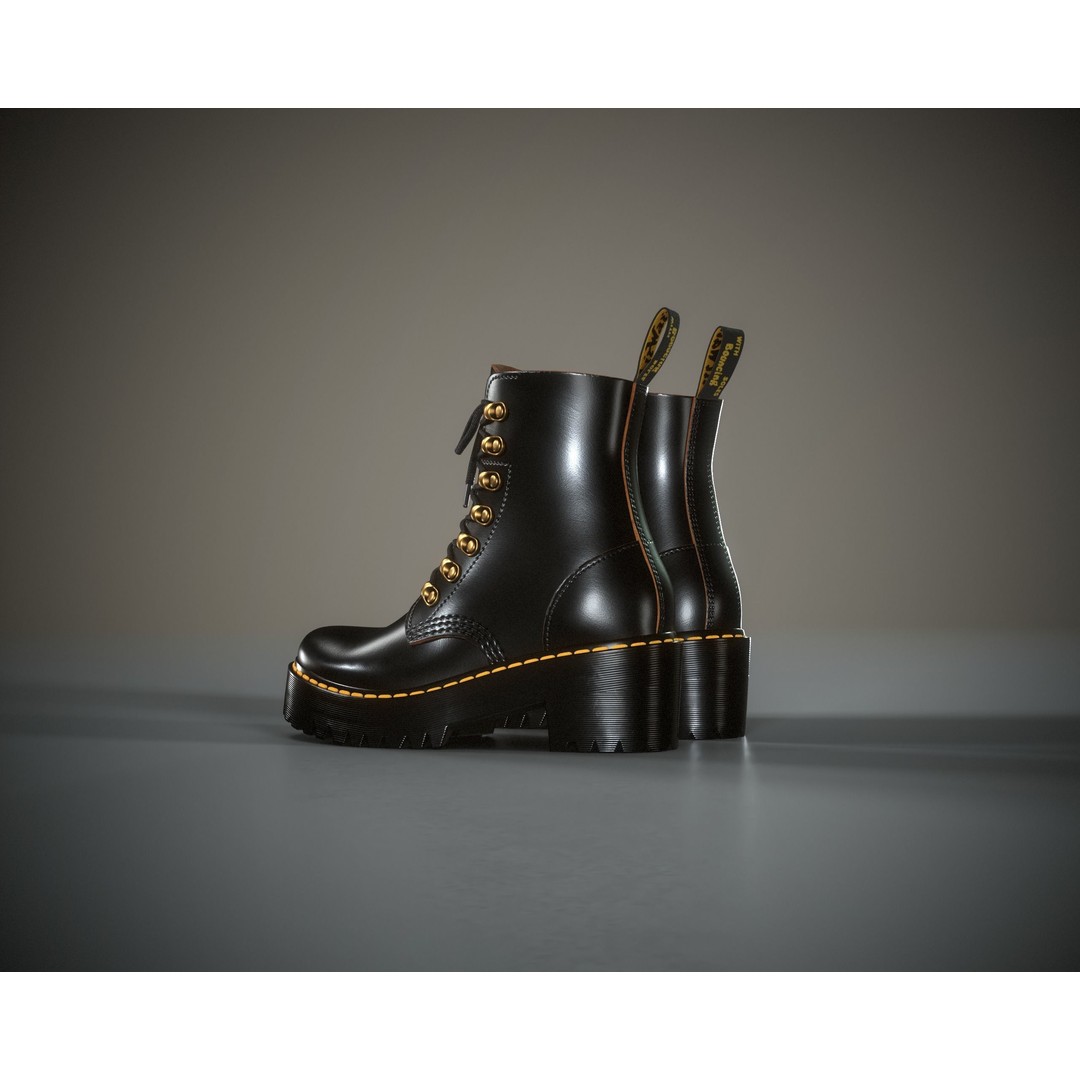 Dr. Martens Leona 3D Model – Low Poly Game Ready Character Asset, FBX - View 7