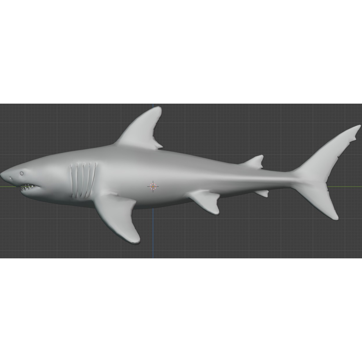 Megalodon - Low-Poly Game-Ready 3D Model - View 14
