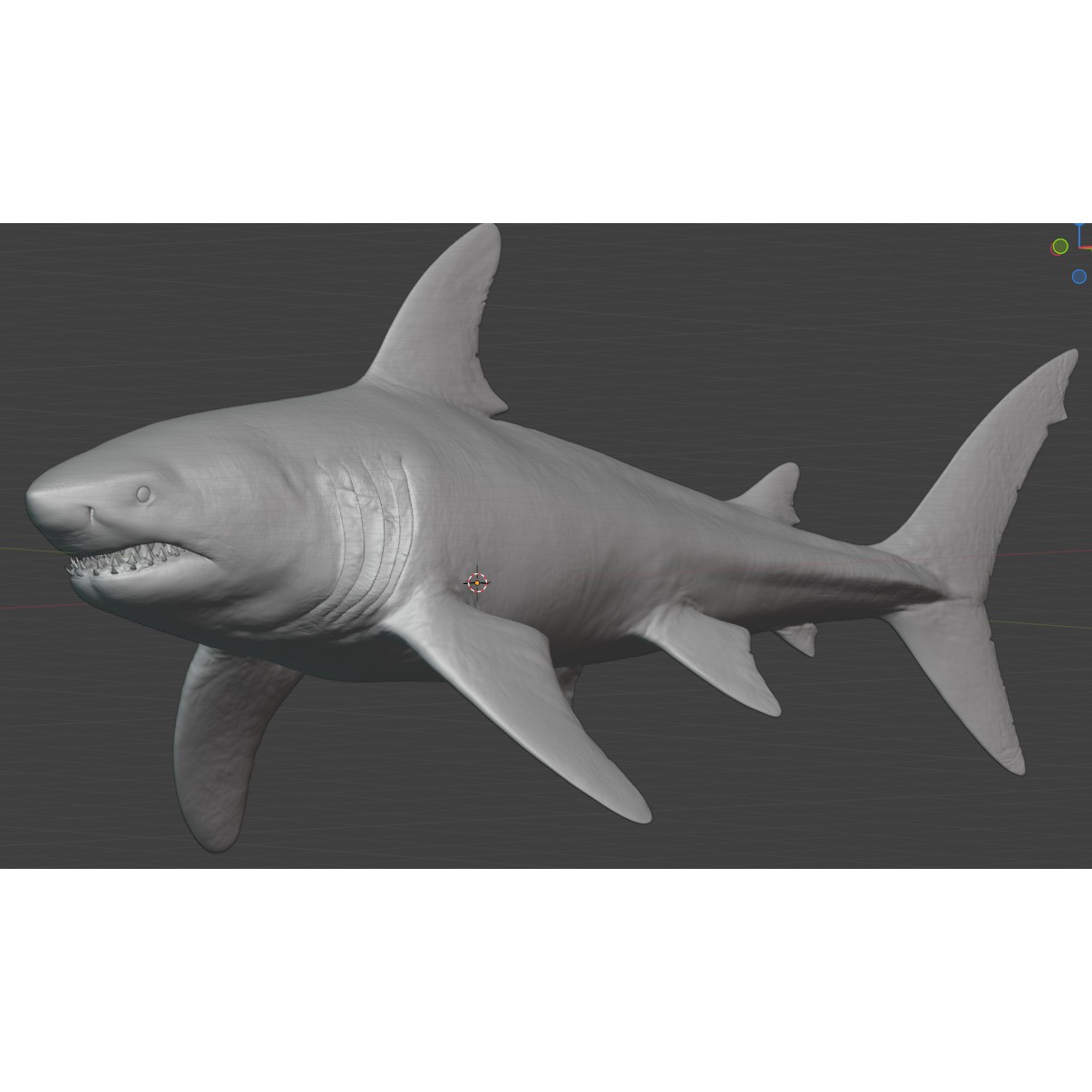 Megalodon - Low-Poly Game-Ready 3D Model - View 17