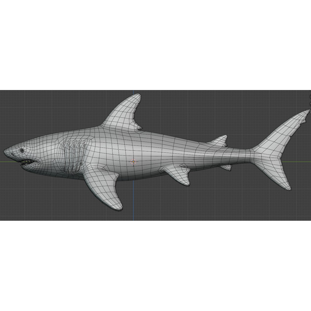 Megalodon - Low-Poly Game-Ready 3D Model - View 20