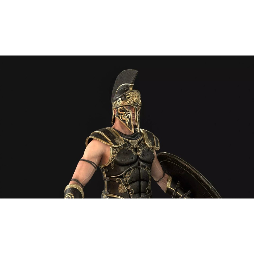 MythWarrior1 3D Model – Low Poly Character, Rigged, Game Ready - View 16