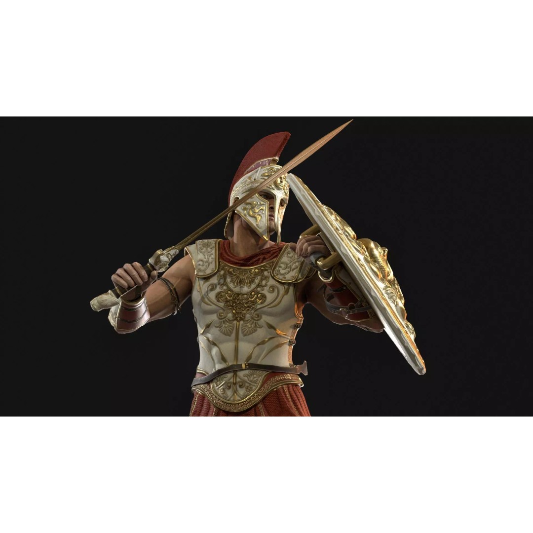 MythWarrior1 3D Model – Low Poly Character, Rigged, Game Ready - View 25