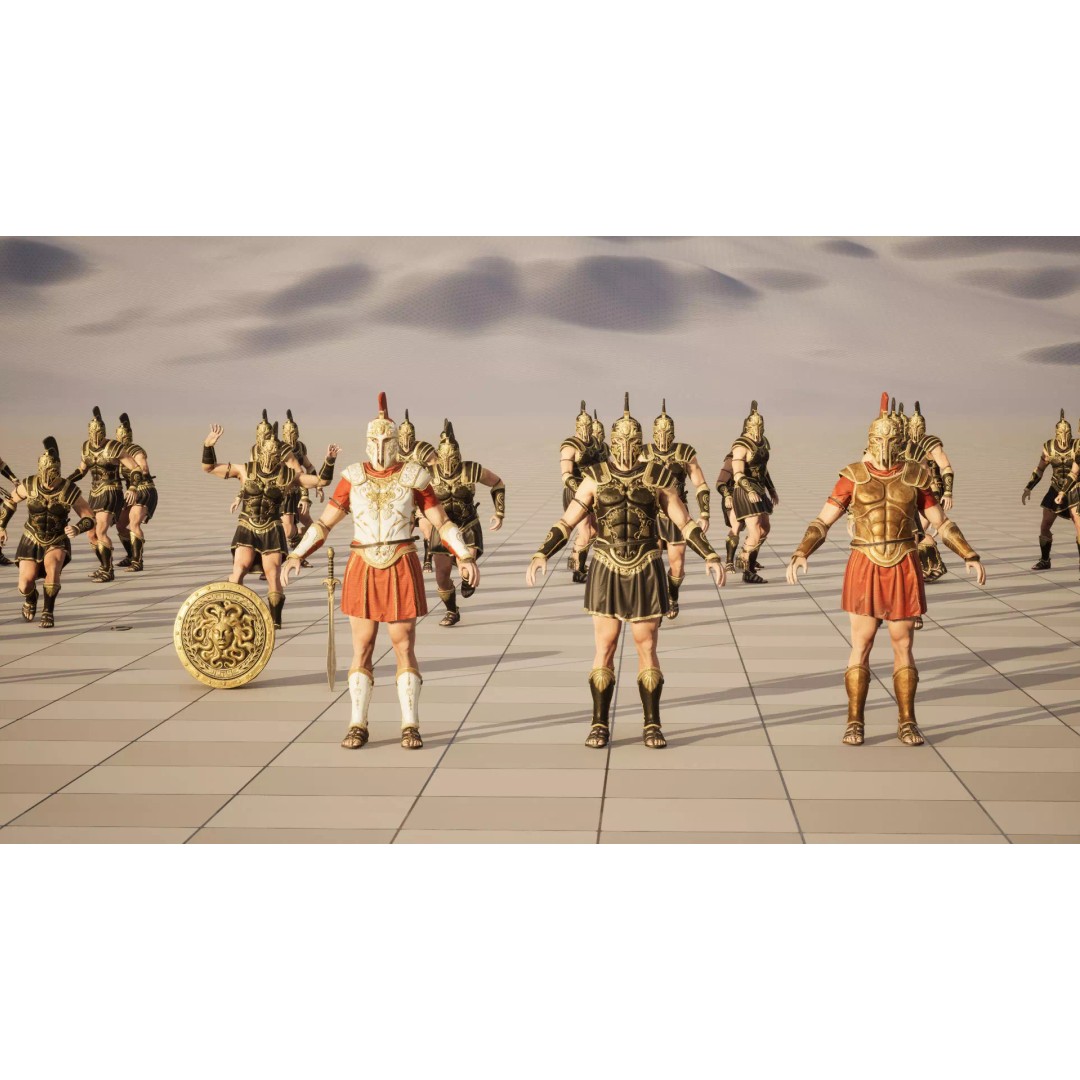 MythWarrior1 3D Model – Low Poly Character, Rigged, Game Ready - View 30