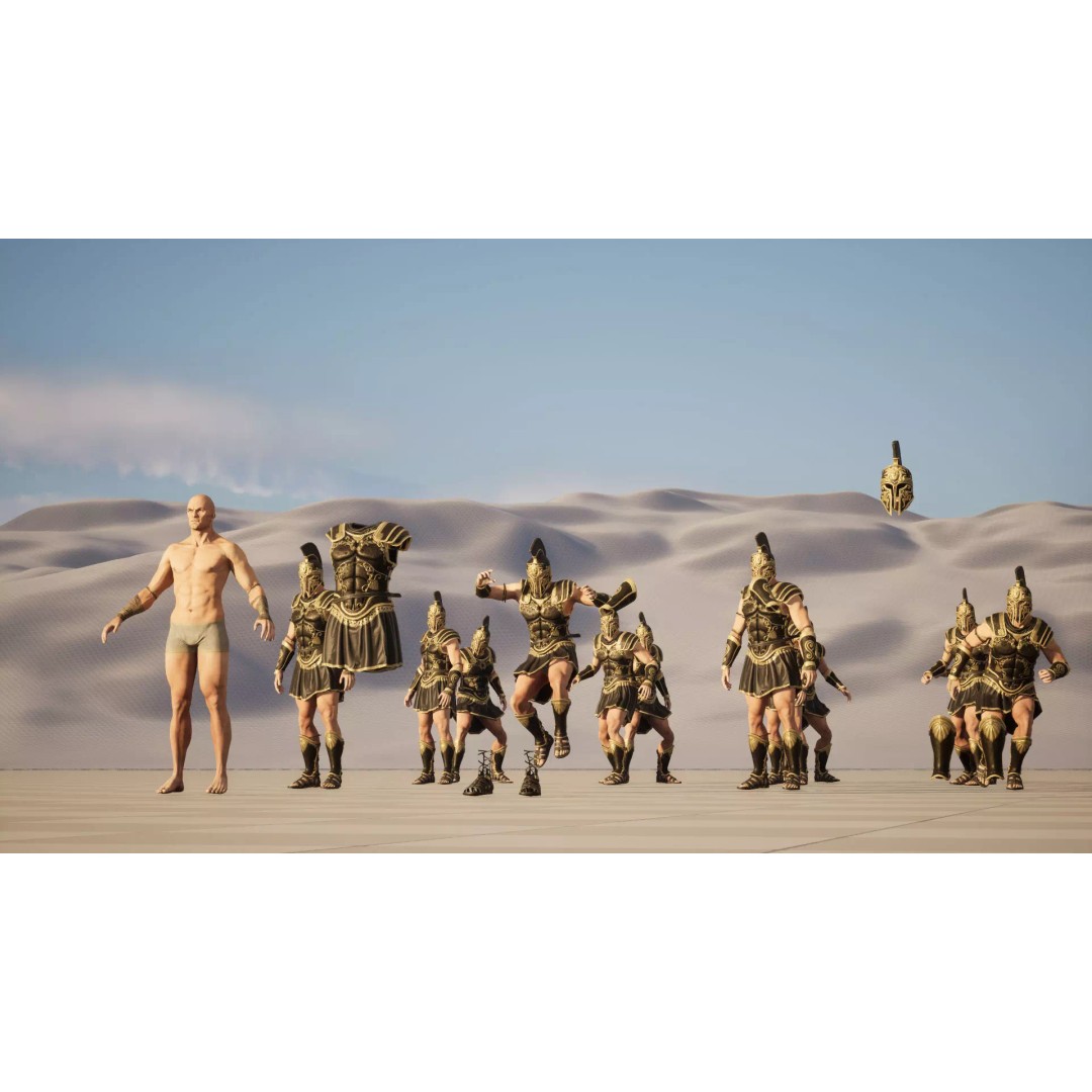 MythWarrior1 3D Model – Low Poly Character, Rigged, Game Ready - View 32