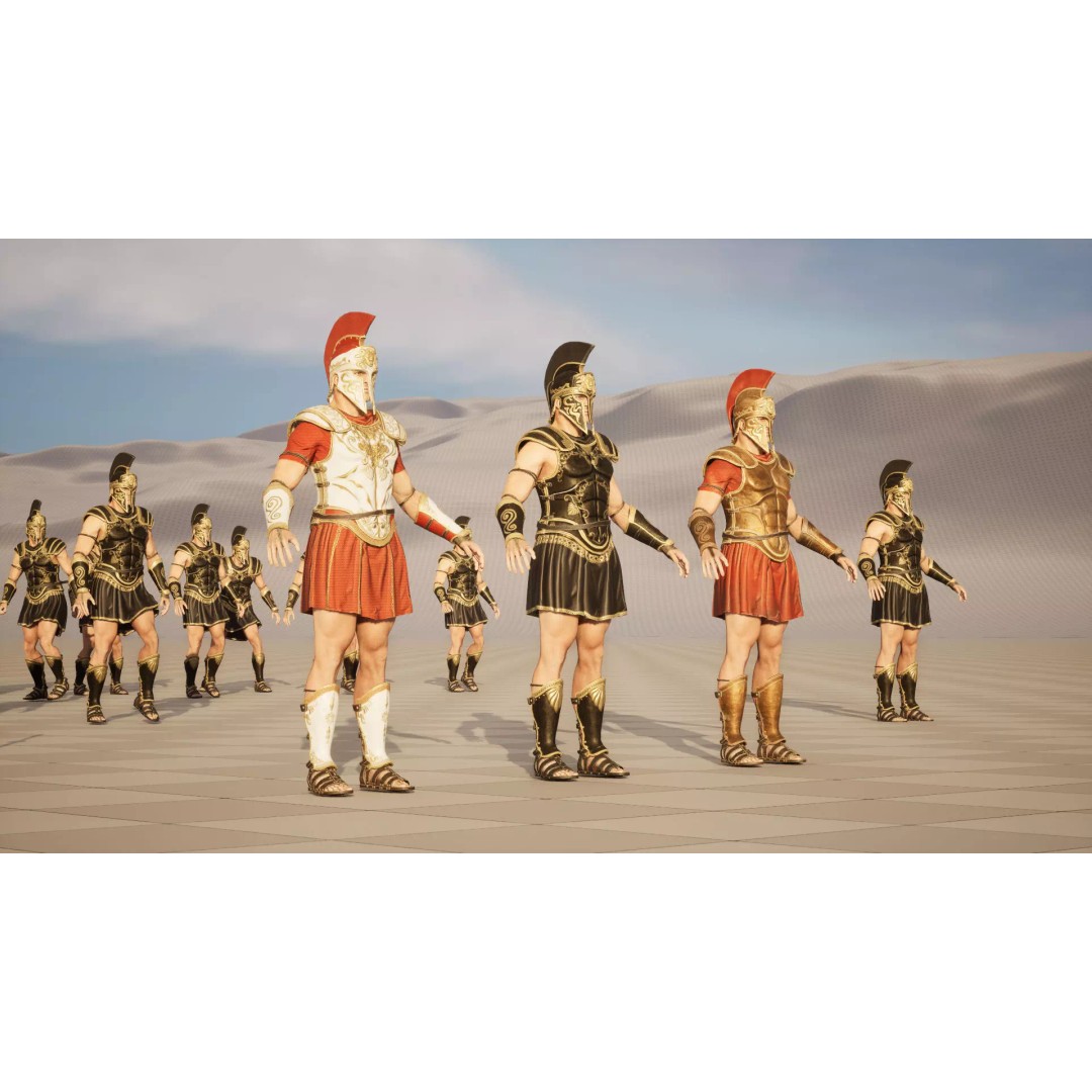 MythWarrior1 3D Model – Low Poly Character, Rigged, Game Ready - View 33