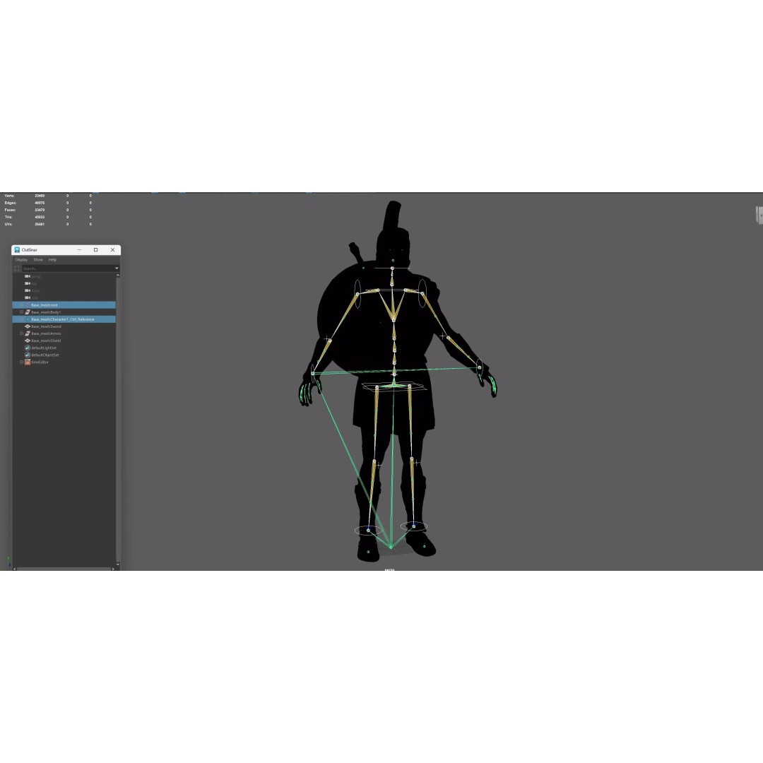 MythWarrior1 3D Model – Low Poly Character, Rigged, Game Ready - View 34