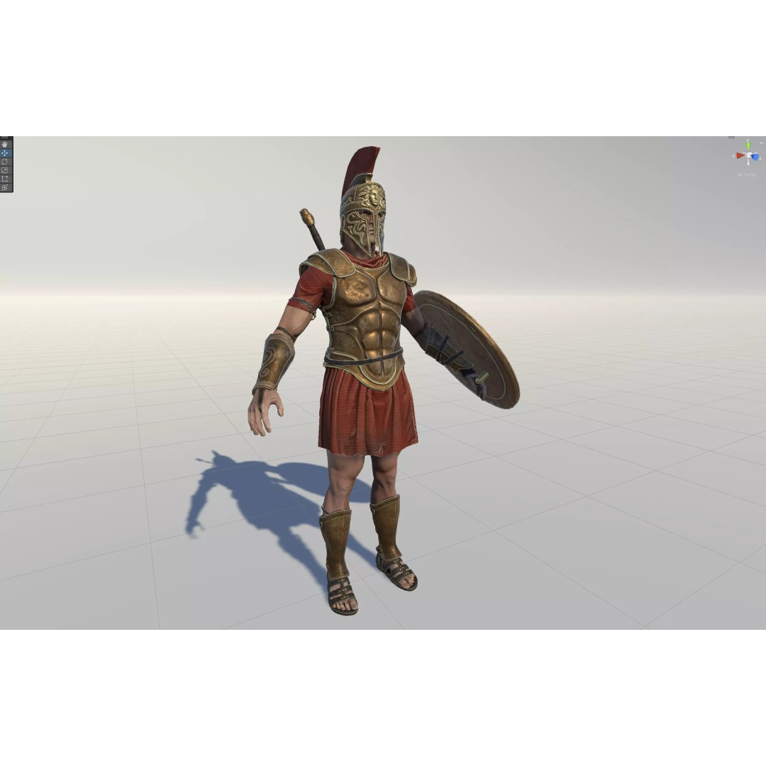 MythWarrior1 3D Model – Low Poly Character, Rigged, Game Ready - View 35