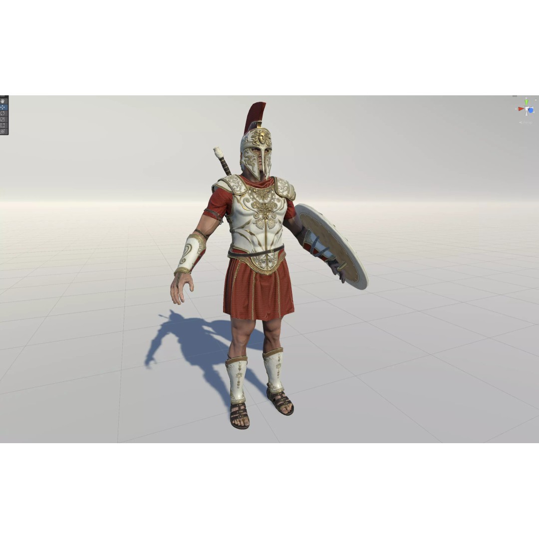 MythWarrior1 3D Model – Low Poly Character, Rigged, Game Ready - View 36