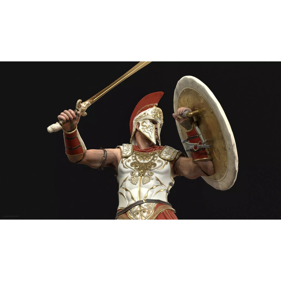 MythWarrior1 3D Model – Low Poly Character, Rigged, Game Ready - View 4