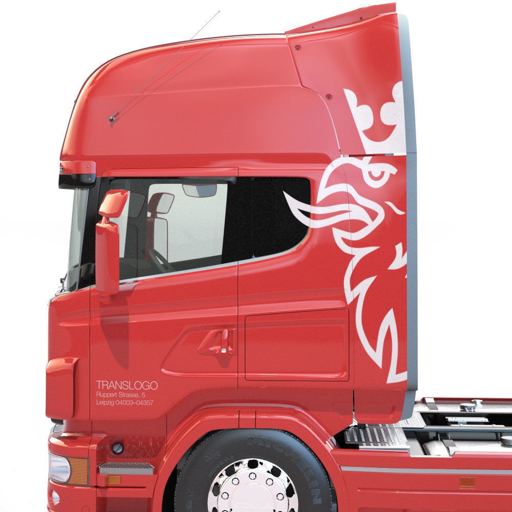 Euro Truck 3D Model – Detailed Truck with Containers, FBX, OBJ - View 15