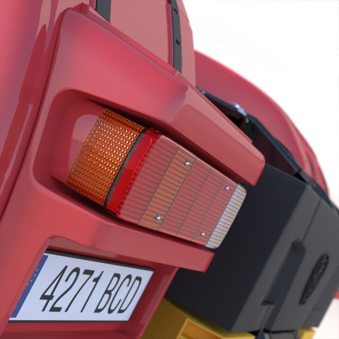 Euro Truck 3D Model – Detailed Truck with Containers, FBX, OBJ - View 23
