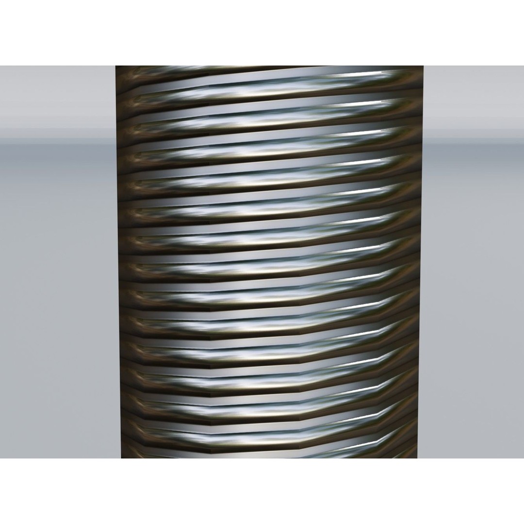 Metal Hose Sleeving Textures 3D Model – Low Poly PBR Textures, Blender - View 13