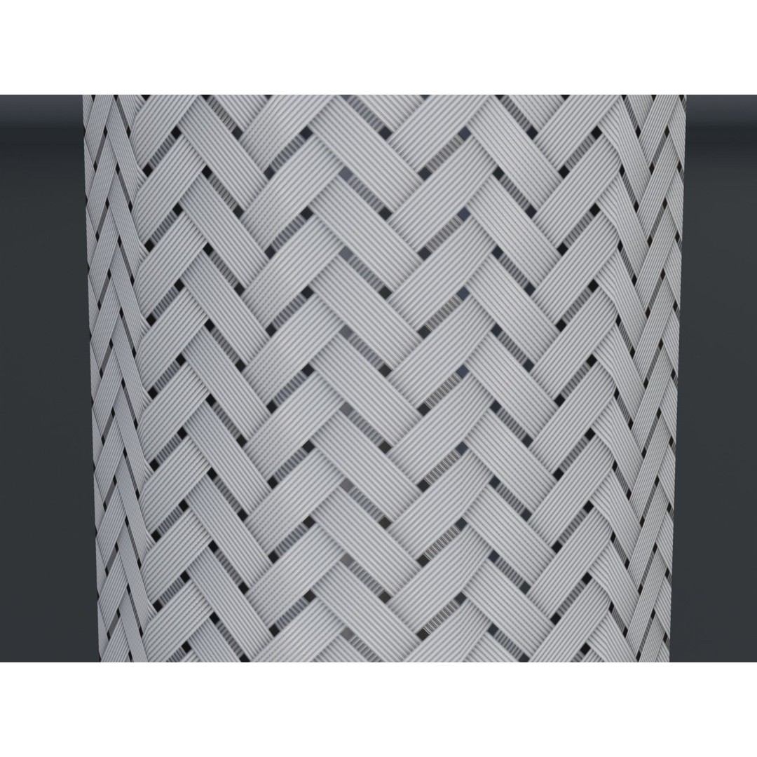 Metal Hose Sleeving Textures 3D Model – Low Poly PBR Textures, Blender - View 14