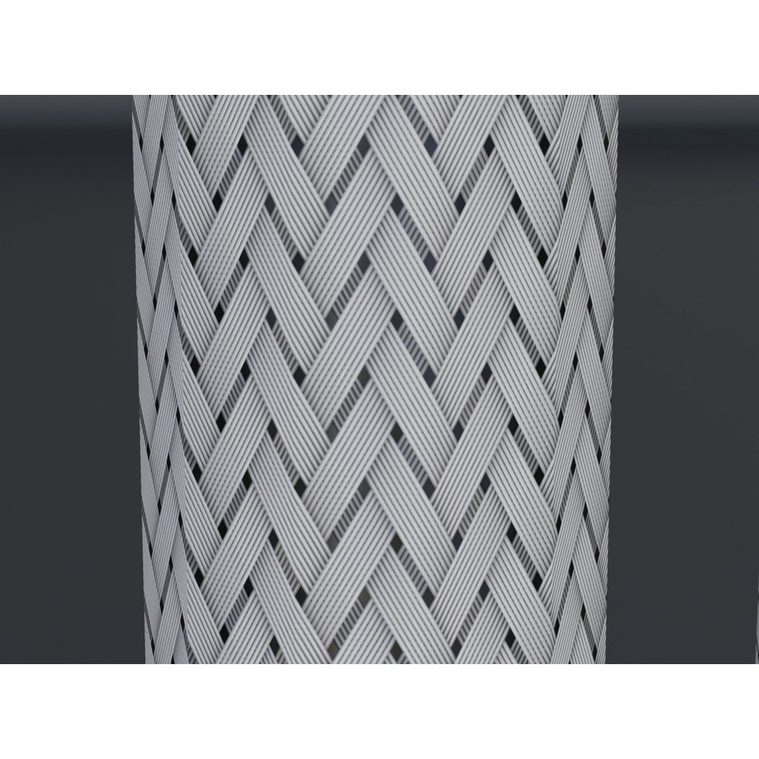 Metal Hose Sleeving Textures 3D Model – Low Poly PBR Textures, Blender - View 15