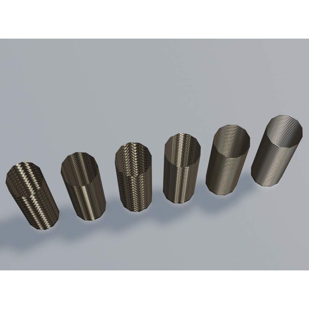 Metal Hose Sleeving Textures 3D Model – Low Poly PBR Textures, Blender - View 18