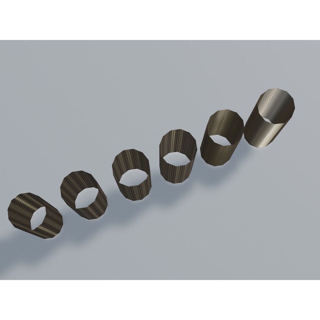 Metal Hose Sleeving Textures 3D Model – Low Poly PBR Textures, Blender - View 19