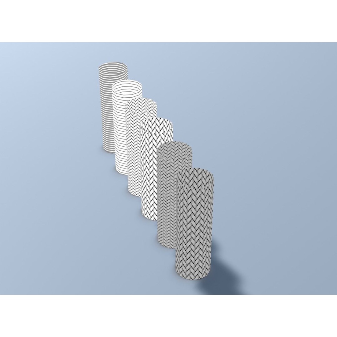 Metal Hose Sleeving Textures 3D Model – Low Poly PBR Textures, Blender - View 22
