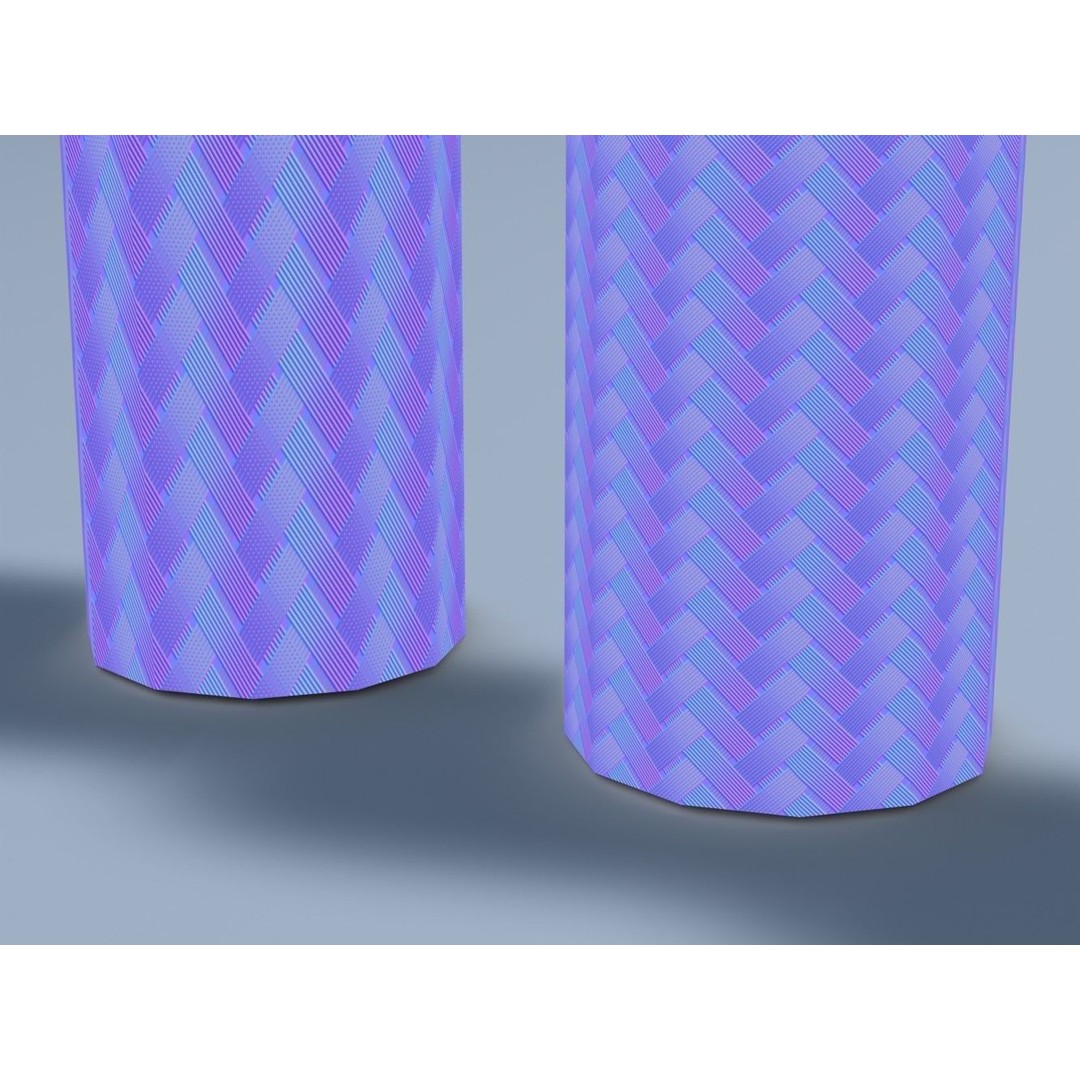 Metal Hose Sleeving Textures 3D Model – Low Poly PBR Textures, Blender - View 23