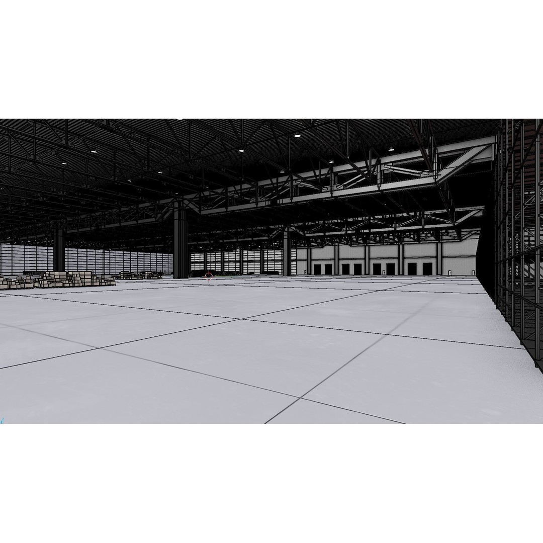 Warehouse Interior 3D Model – Low Poly Game Asset, Blender, FBX, OBJ