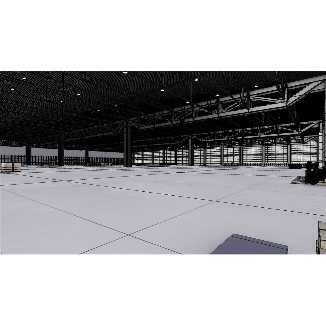Warehouse Interior 3D Model – Low Poly Game Asset, Blender, FBX, OBJ - View 14