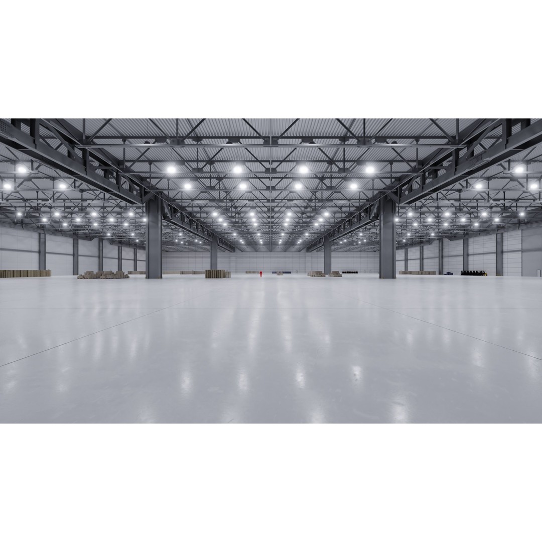Warehouse Interior 3D Model – Low Poly Game Asset, Blender, FBX, OBJ - View 4