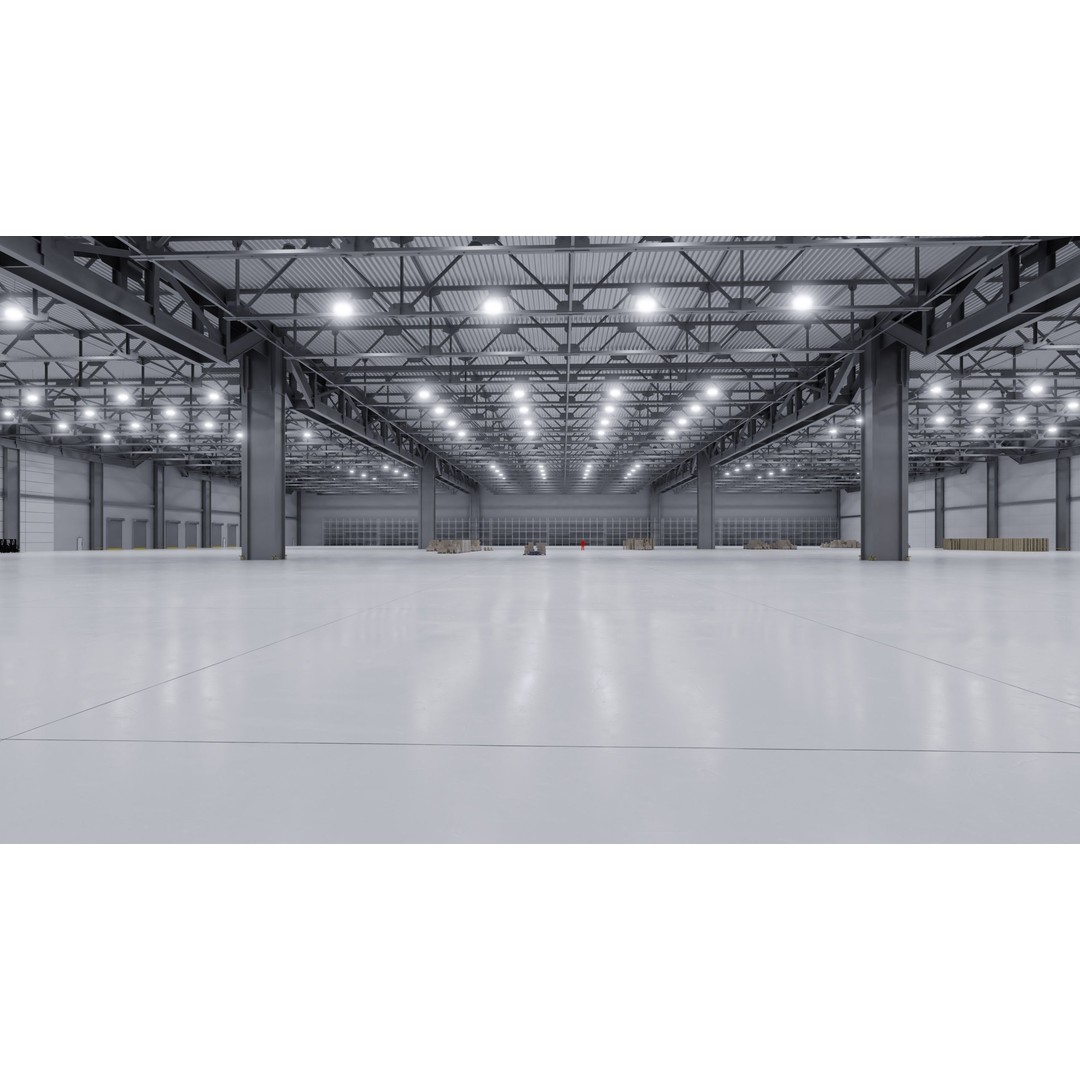 Warehouse Interior 3D Model – Low Poly Game Asset, Blender, FBX, OBJ - View 6