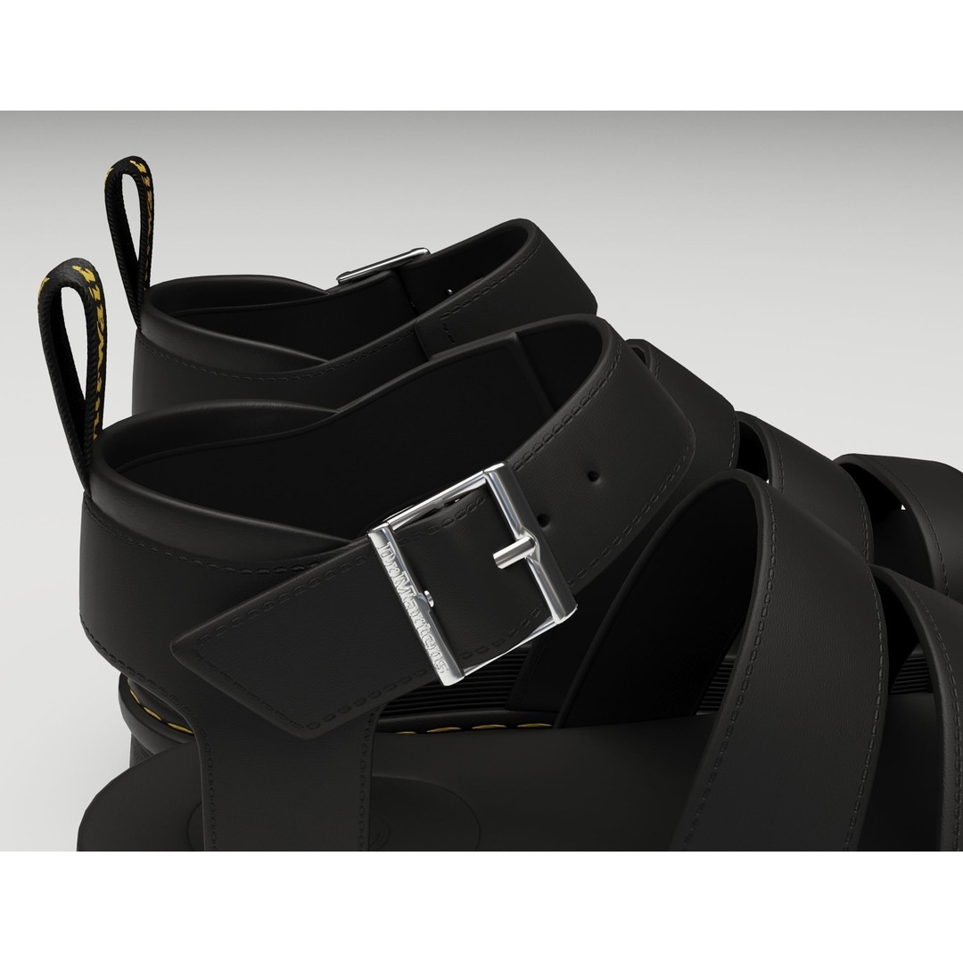 Blaire Hydro Leather Strap Sandals 3D Model – Low Poly Game Asset, FBX - View 4