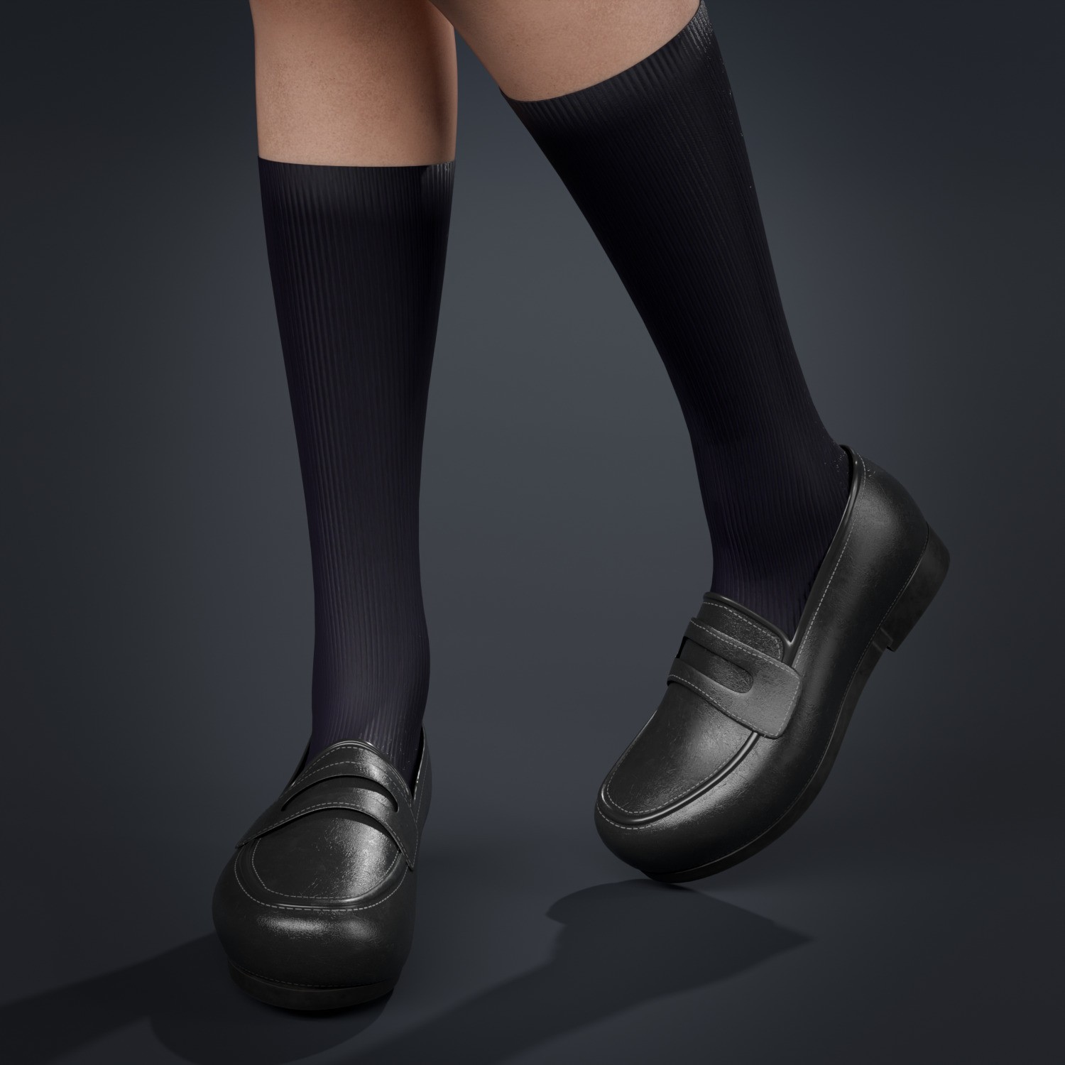 High School Girl - Fully Rigged Game-Ready 3D Model - View 10
