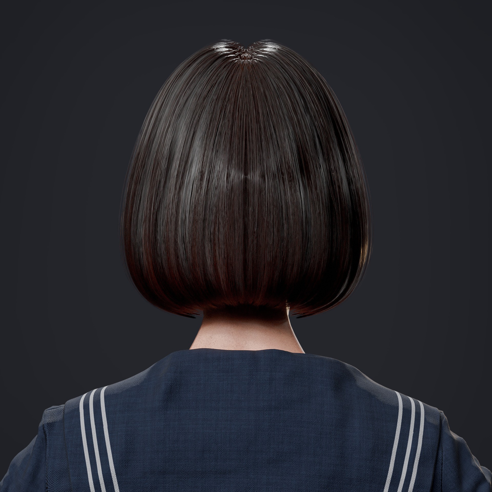 High School Girl - Fully Rigged Game-Ready 3D Model - View 19