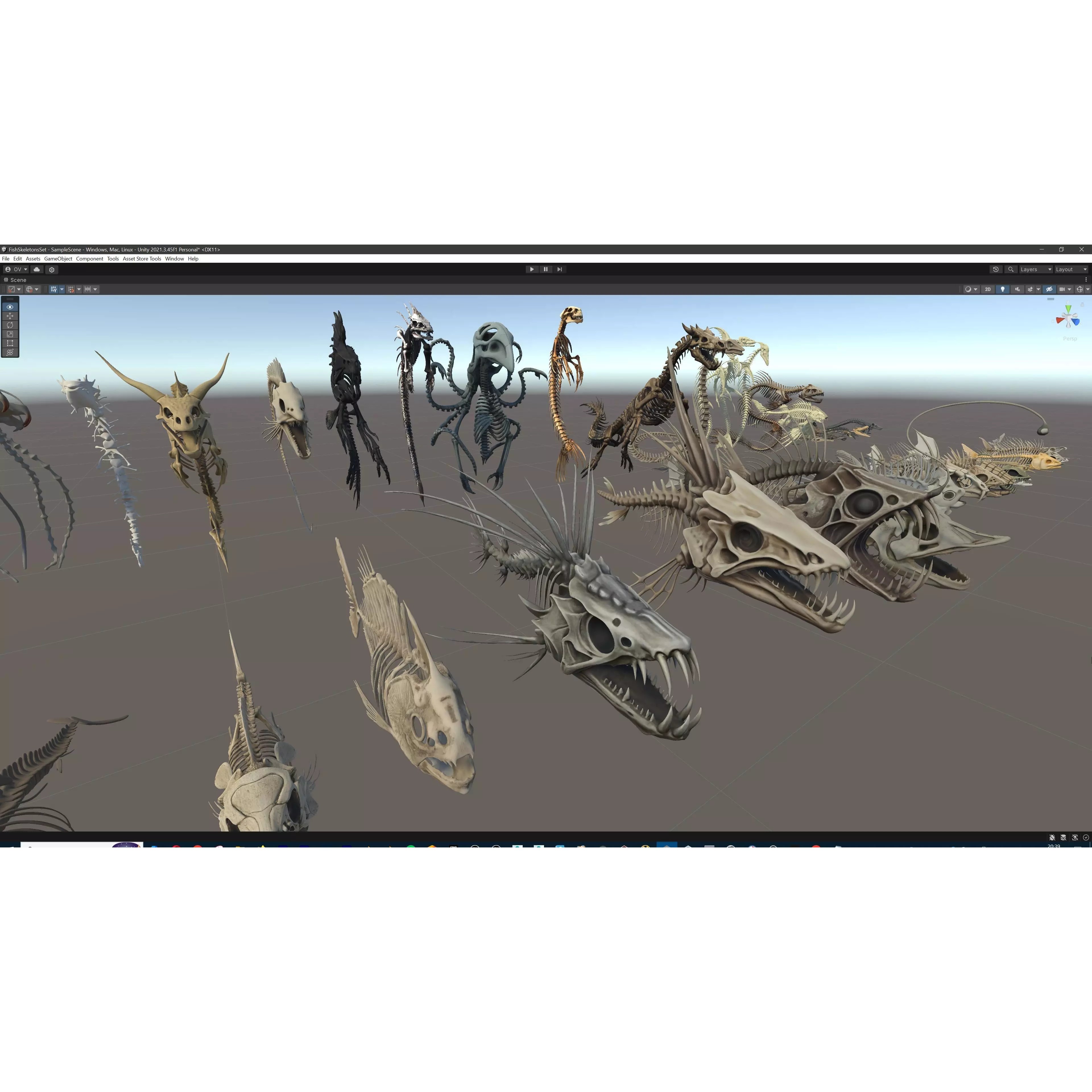 Fish and Underwater Creatures Skeleton Collection - Low-Poly 3D Model - View 46