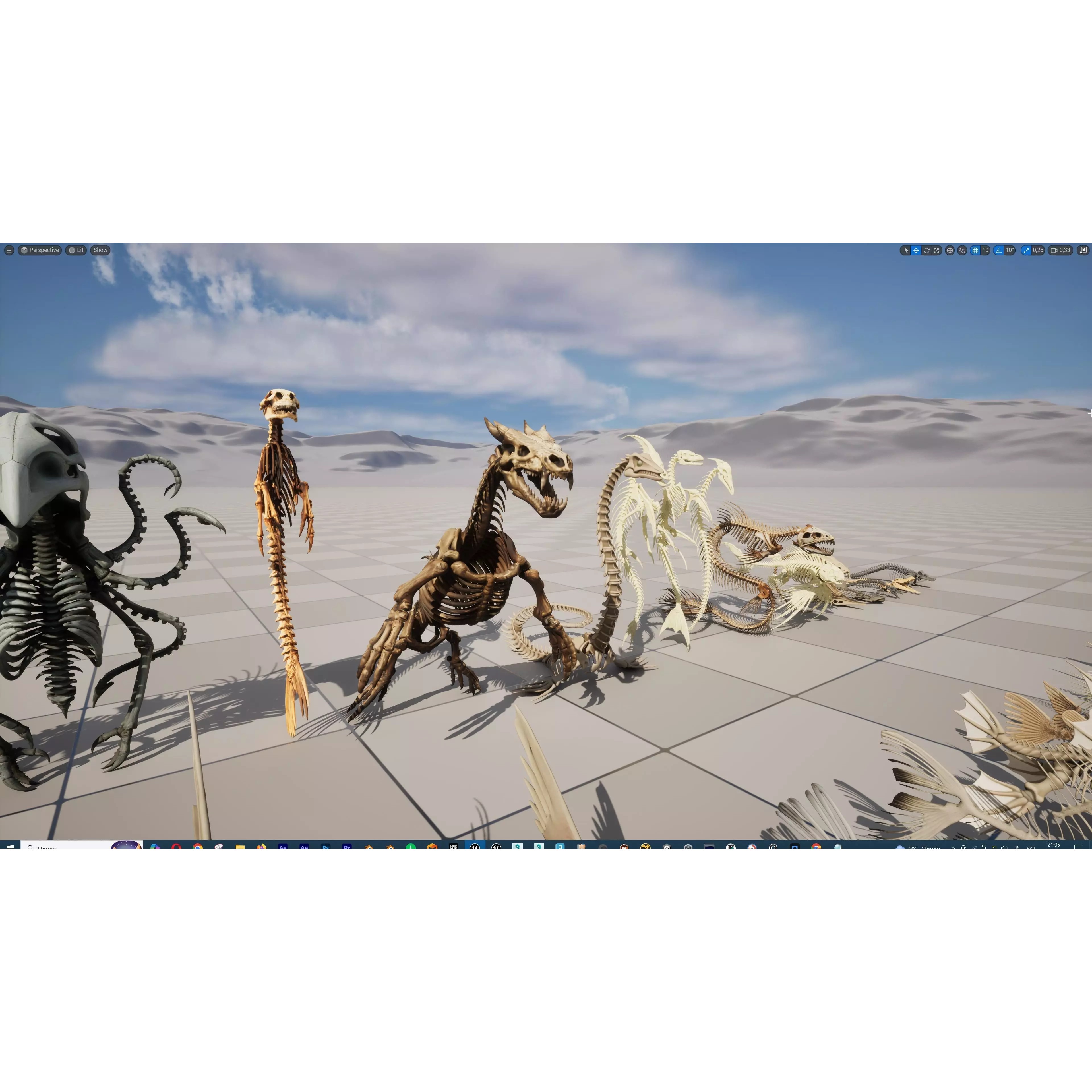 Fish and Underwater Creatures Skeleton Collection - Low-Poly 3D Model - View 56