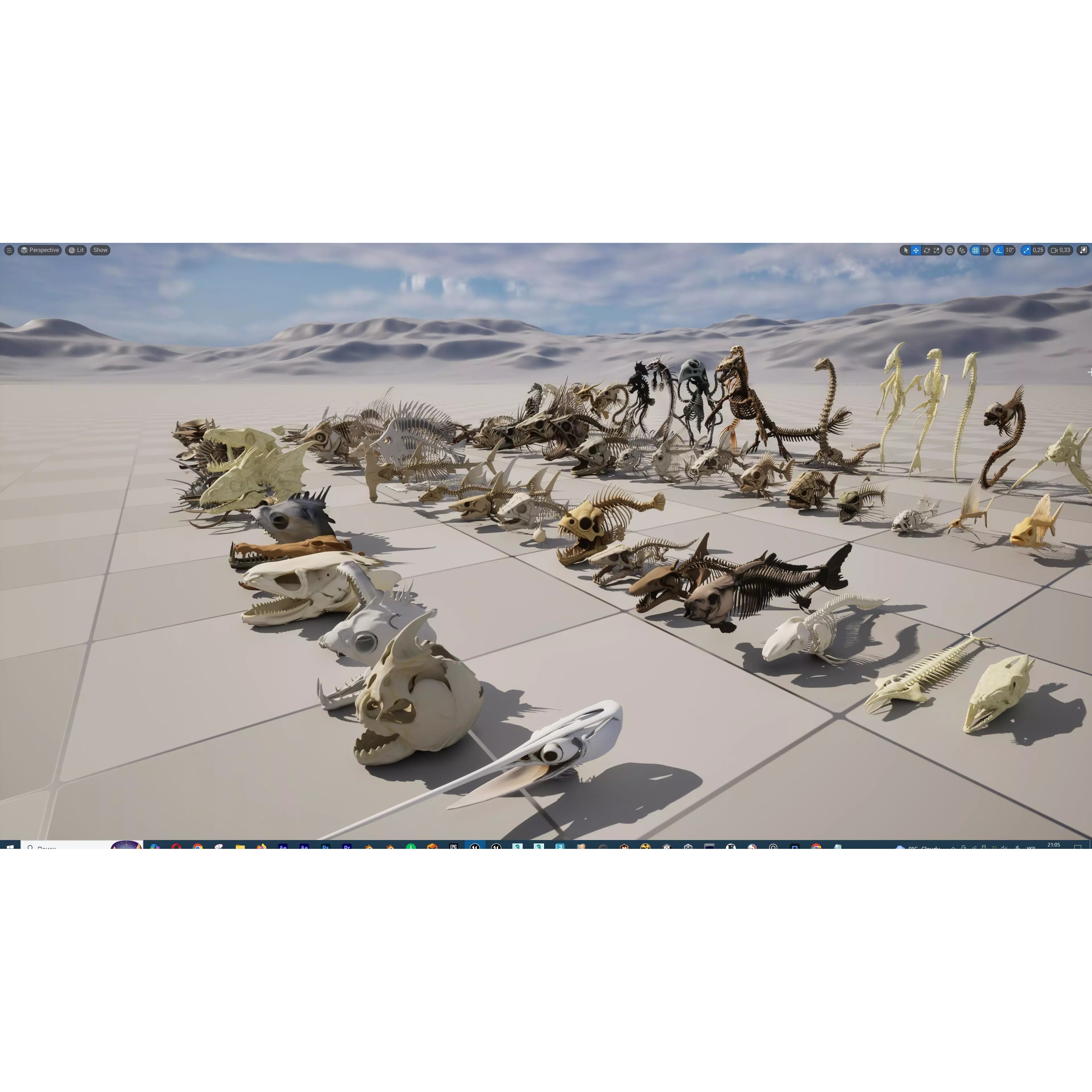 Fish and Underwater Creatures Skeleton Collection - Low-Poly 3D Model - View 57