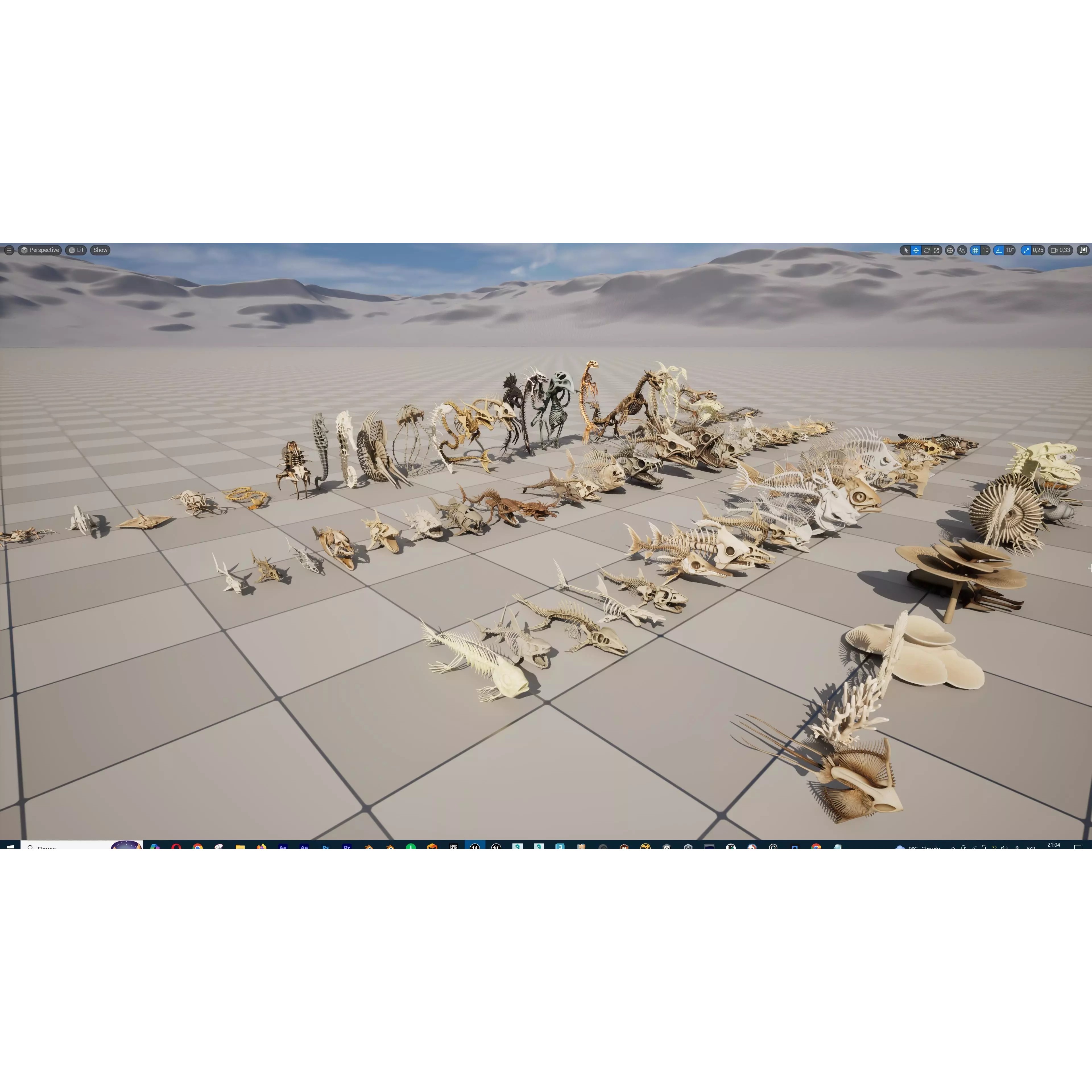 Fish and Underwater Creatures Skeleton Collection - Low-Poly 3D Model - View 58