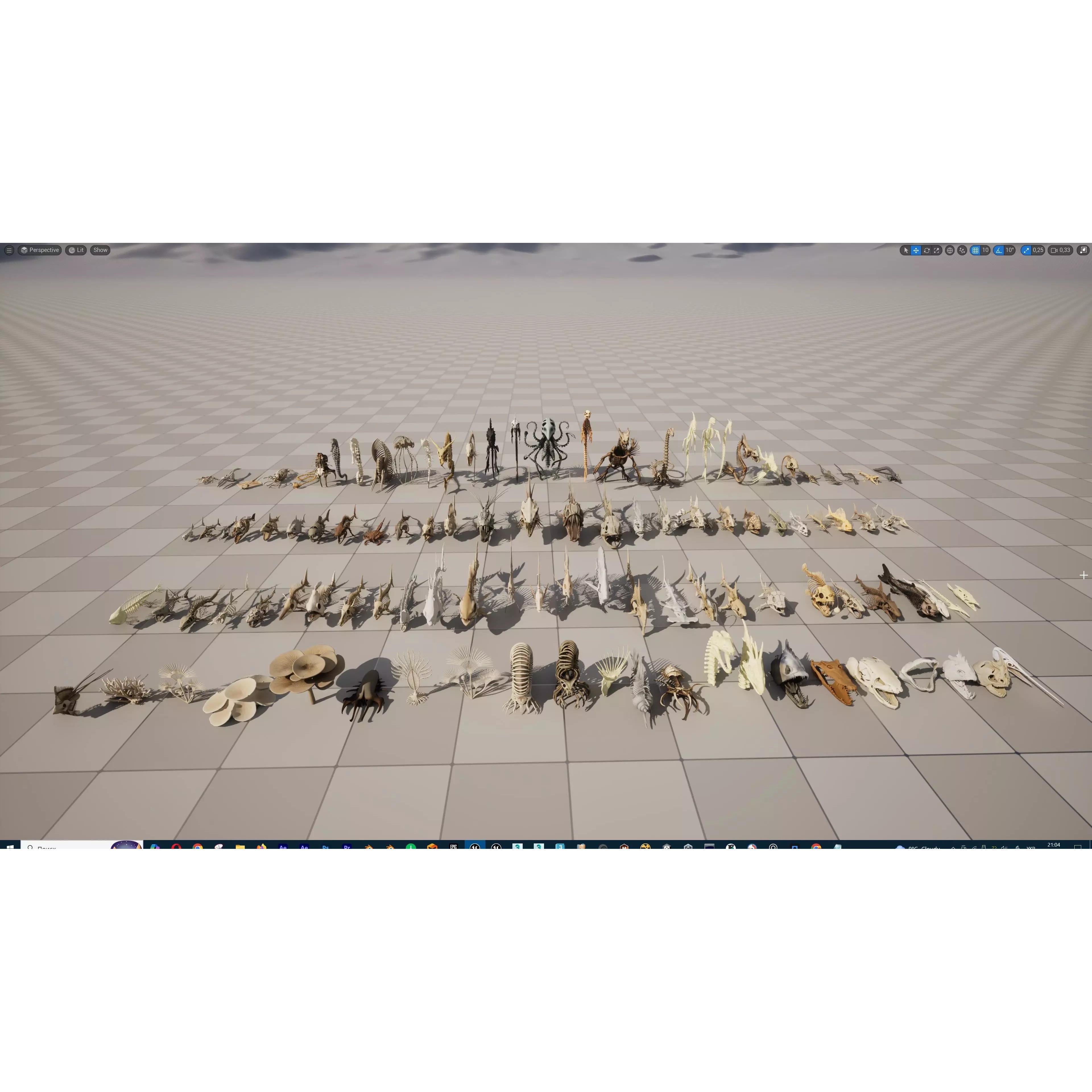 Fish and Underwater Creatures Skeleton Collection - Low-Poly 3D Model - View 59