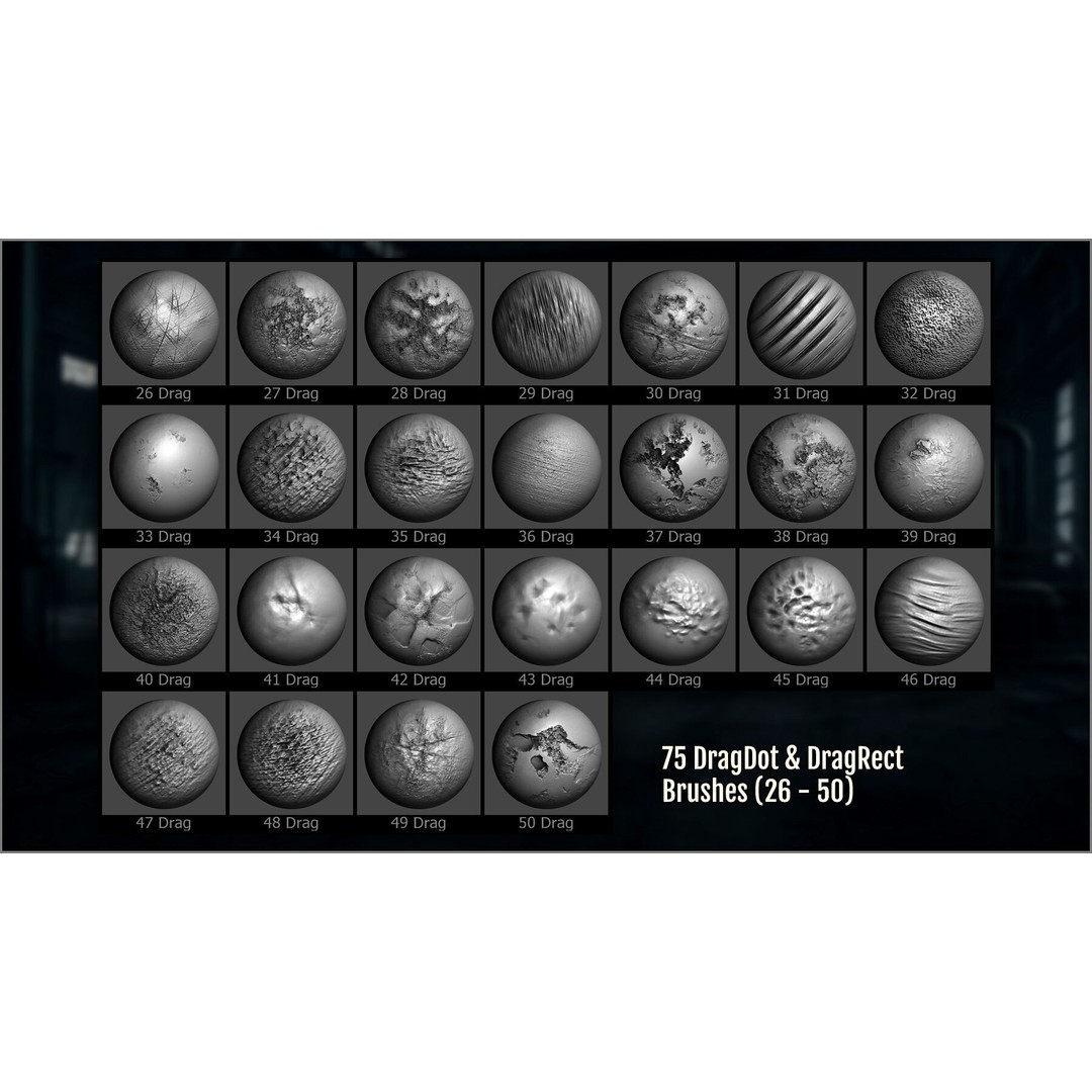 Industrial Metallic Roughness Maker 3D Model – ZBrush Brushes & Alphas - View 5
