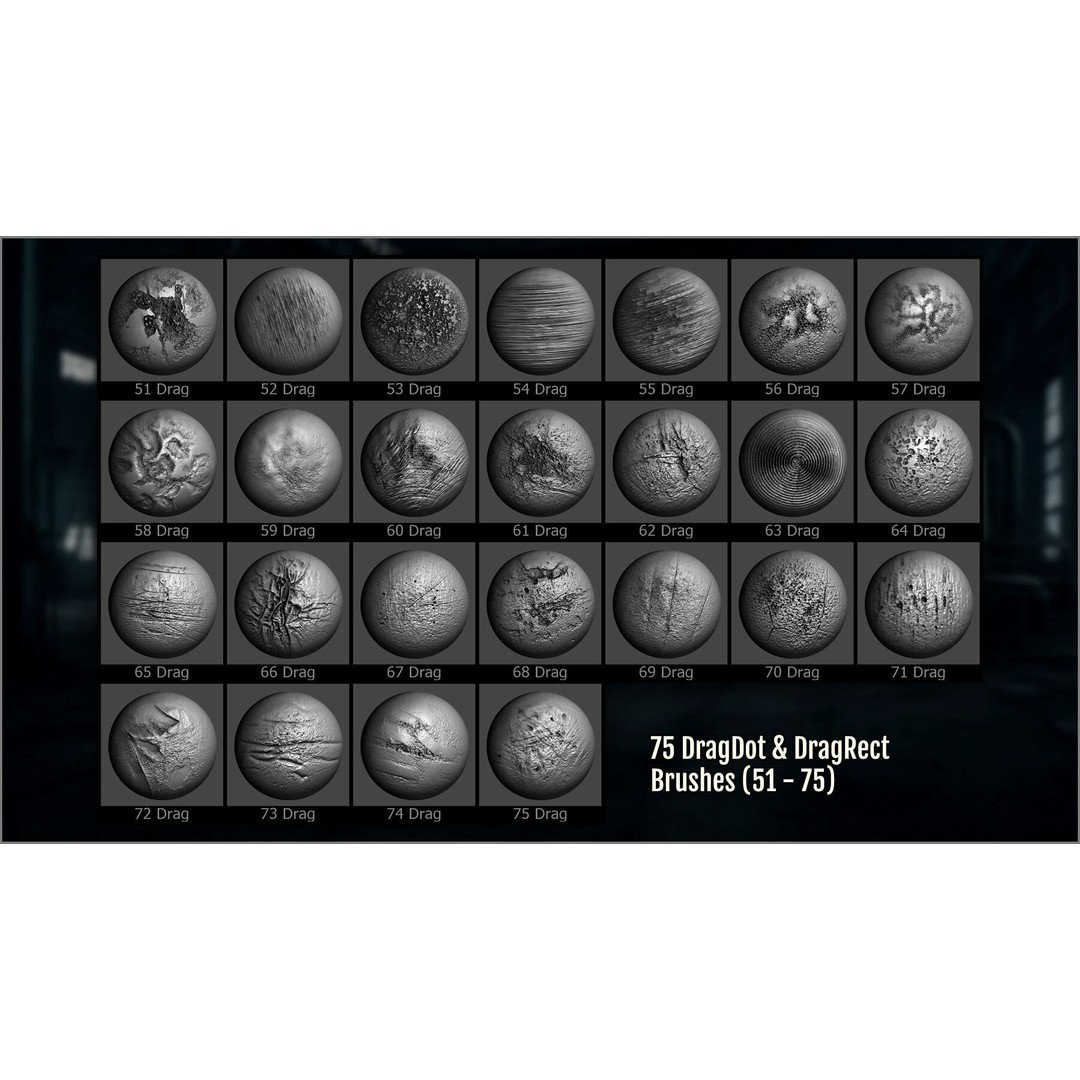 Industrial Metallic Roughness Maker 3D Model – ZBrush Brushes & Alphas - View 6