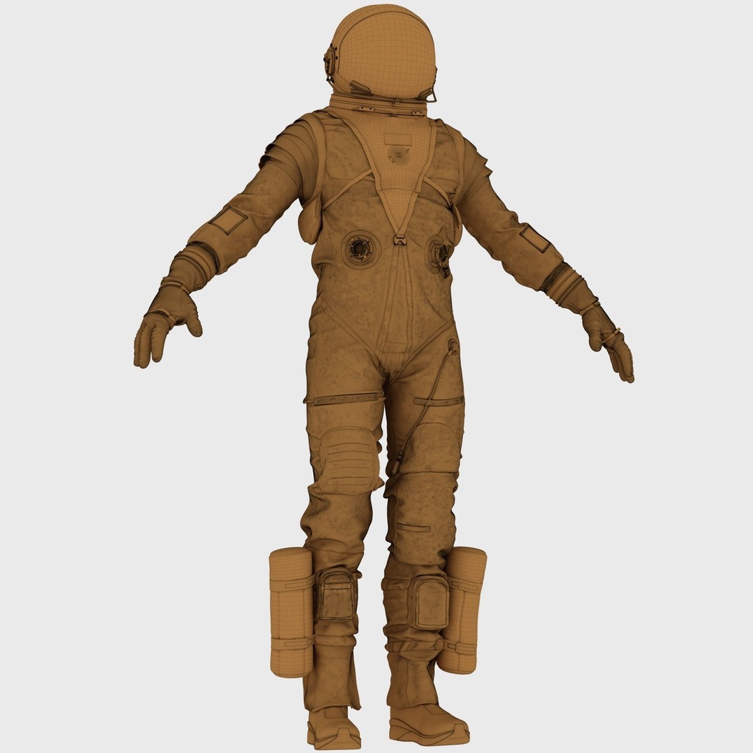Artemis Orion OCSS Astronaut Suit 3D Model – PBR Textures, OBJ, Game-Ready