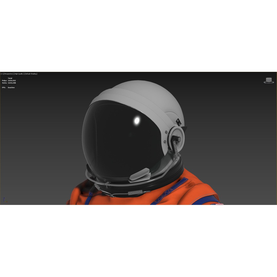 Artemis Orion OCSS Astronaut Suit 3D Model – PBR Textures, OBJ, Game-Ready - View 11