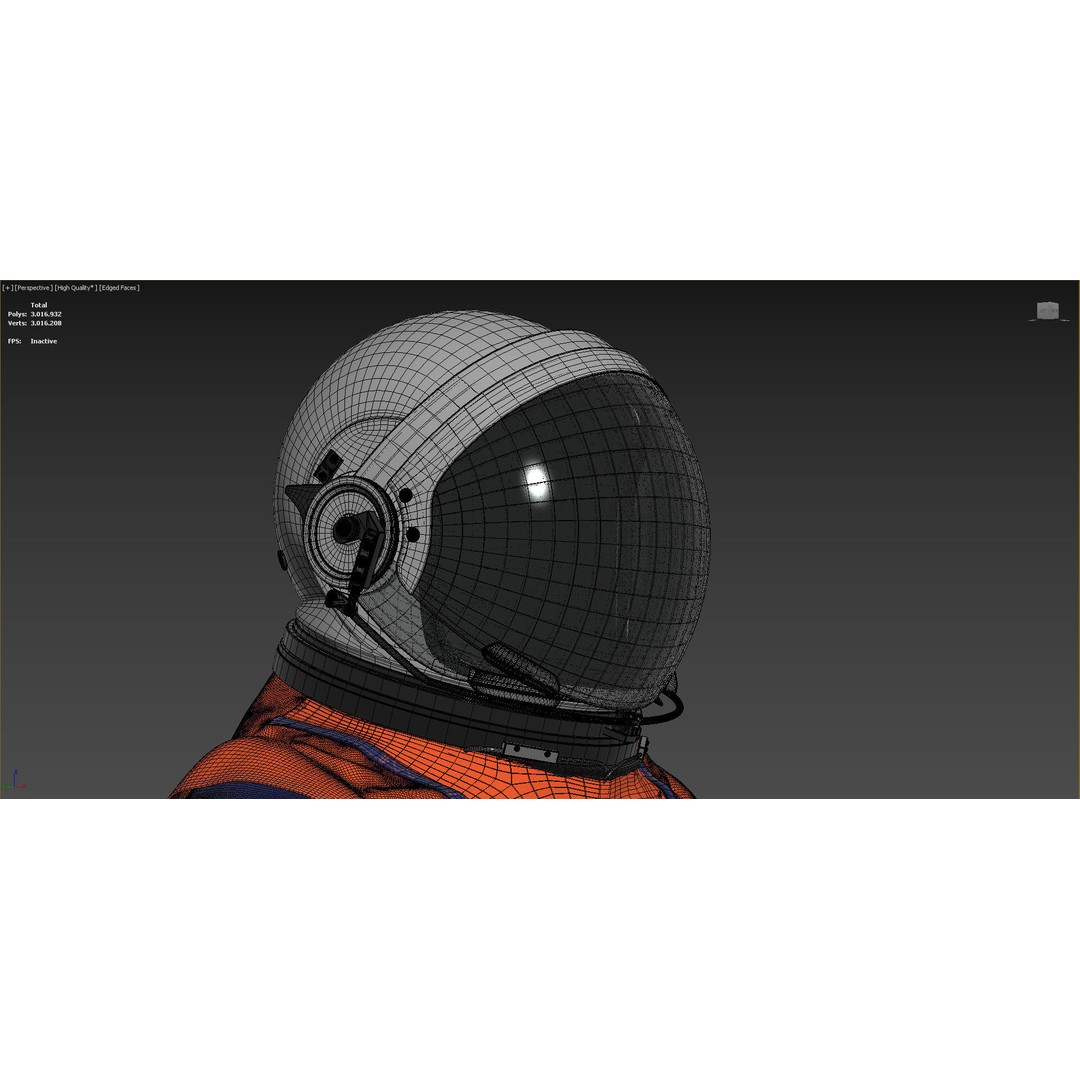 Artemis Orion OCSS Astronaut Suit 3D Model – PBR Textures, OBJ, Game-Ready - View 12