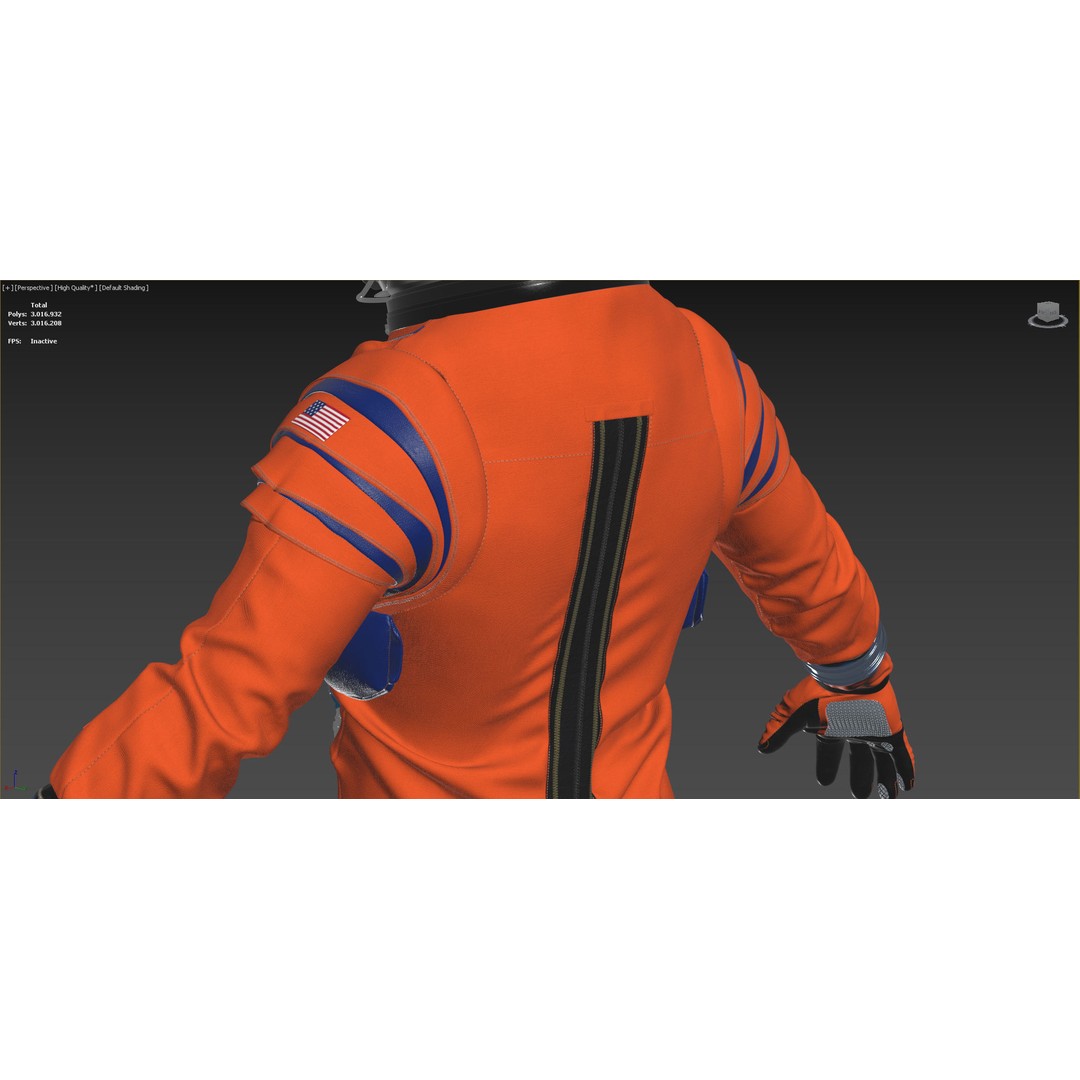 Artemis Orion OCSS Astronaut Suit 3D Model – PBR Textures, OBJ, Game-Ready - View 15
