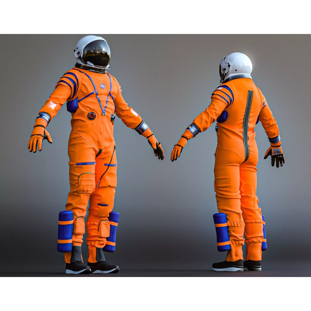 Artemis Orion OCSS Astronaut Suit 3D Model – PBR Textures, OBJ, Game-Ready - View 2