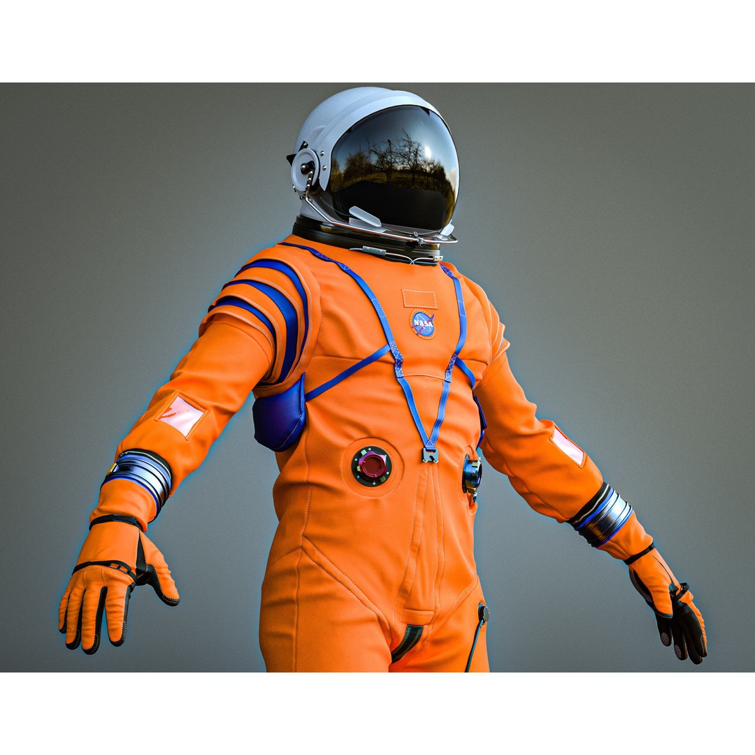 Artemis Orion OCSS Astronaut Suit 3D Model – PBR Textures, OBJ, Game-Ready - View 3