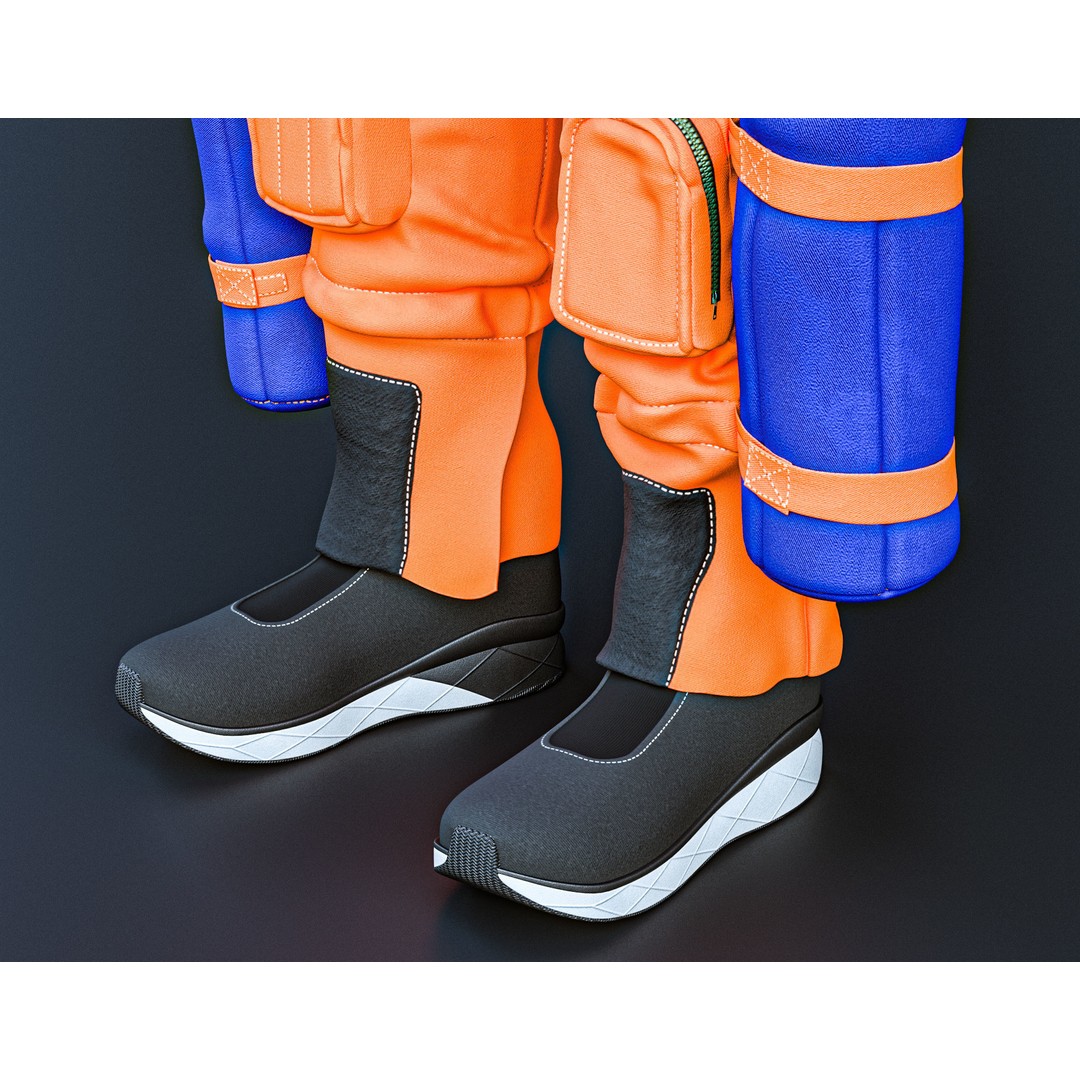 Artemis Orion OCSS Astronaut Suit 3D Model – PBR Textures, OBJ, Game-Ready - View 7