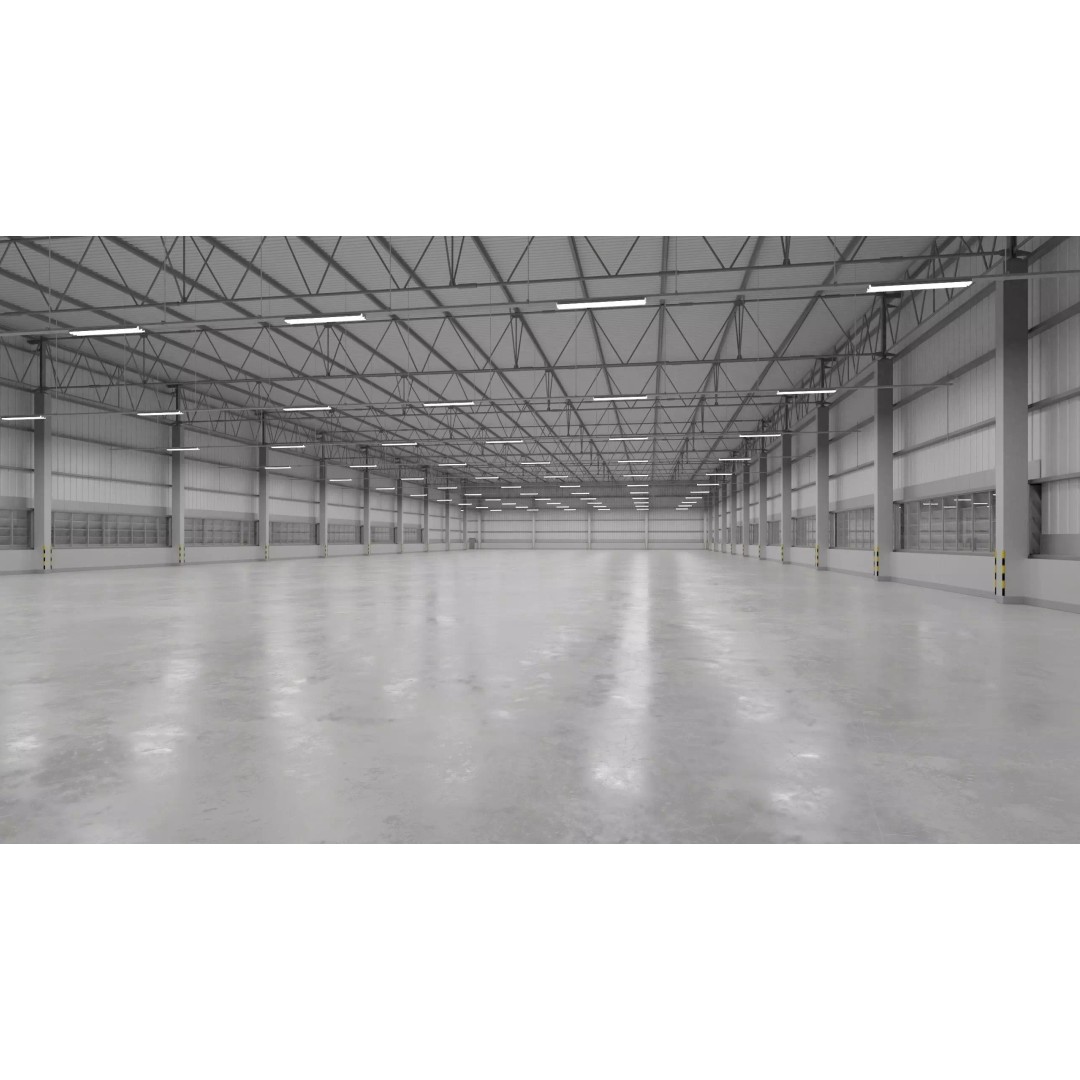 Warehouse Interior 3D Model – Low Poly Industrial Hall, FBX, OBJ, Blender - View 2