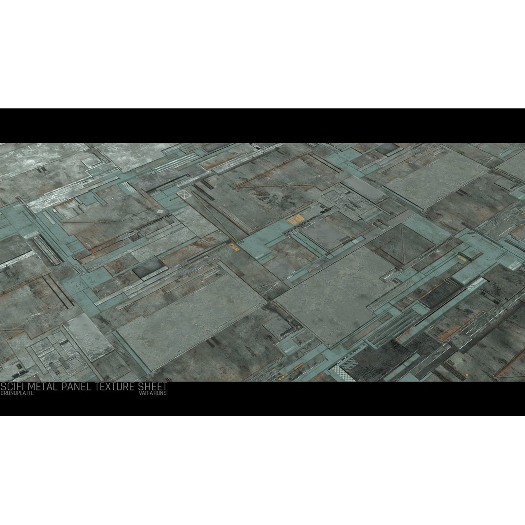 Scifi Wall Panel Texture Set 3D Model – PBR Textures, 4K Formats - View 14