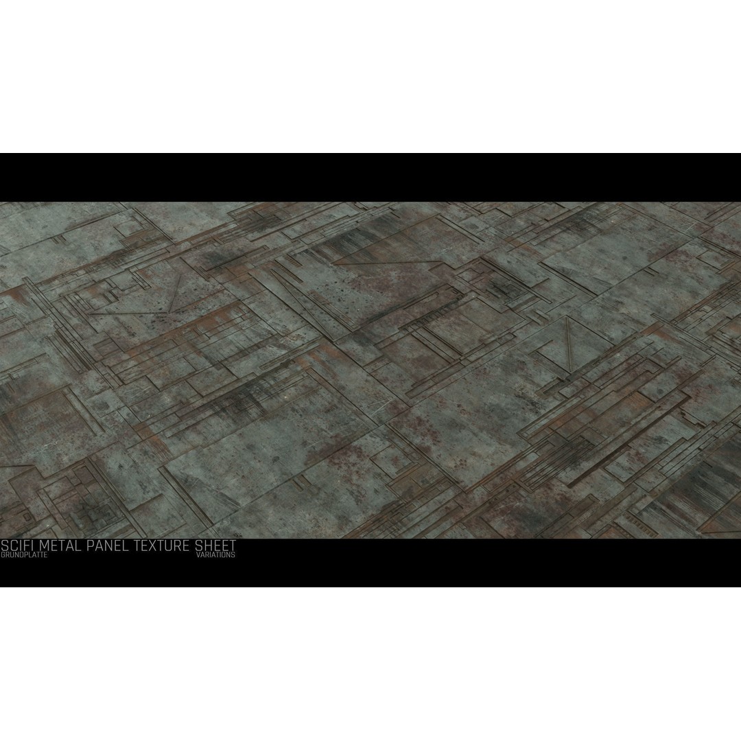 Scifi Wall Panel Texture Set 3D Model – PBR Textures, 4K Formats - View 16