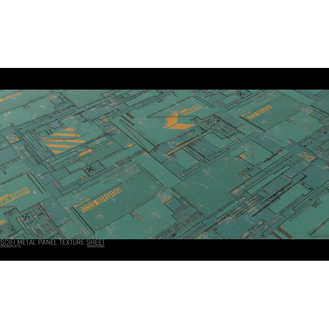 Scifi Wall Panel Texture Set 3D Model – PBR Textures, 4K Formats - View 17