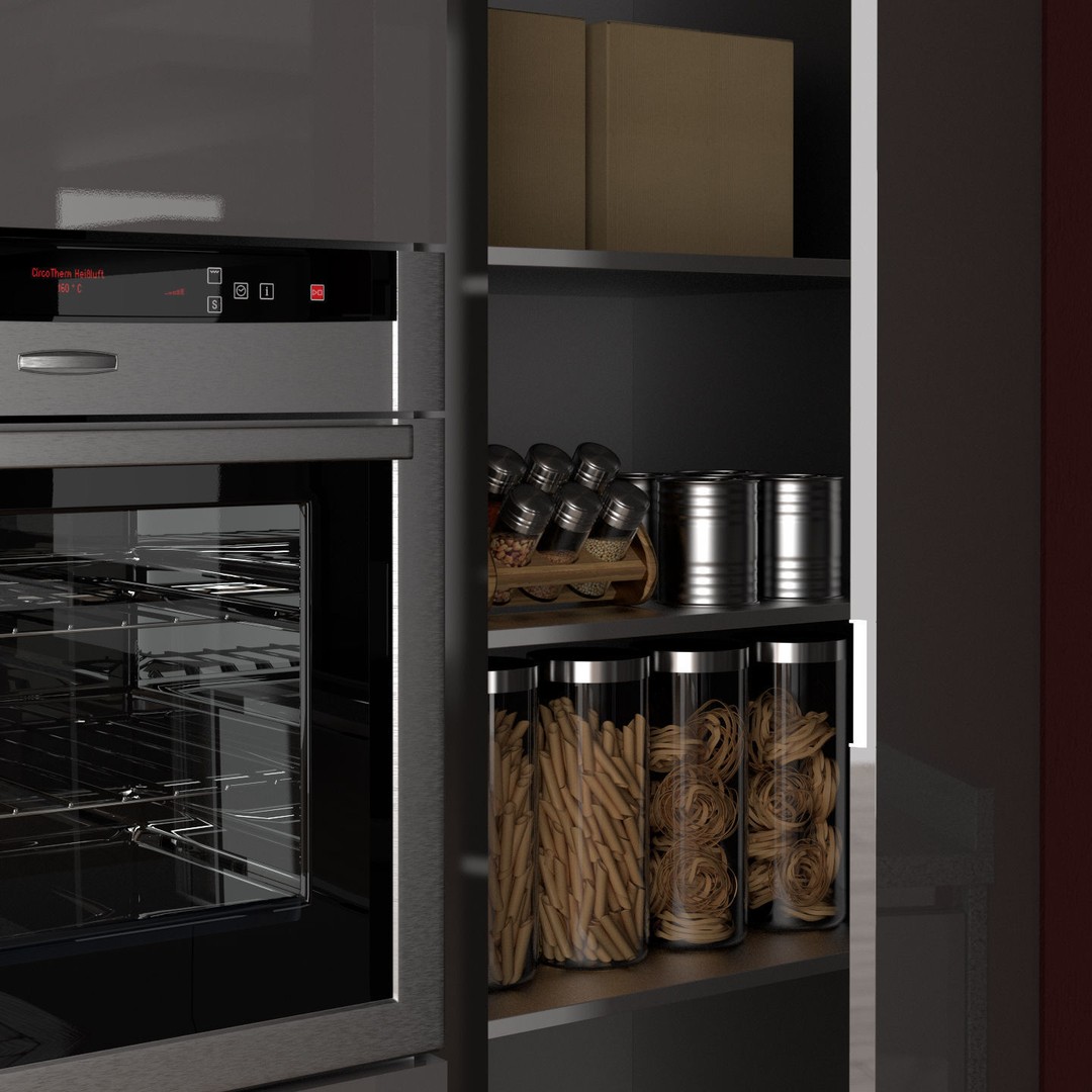 Kitchen Solution 3D Model – Low Poly Modular Asset Pack, FBX & Blender - View 11