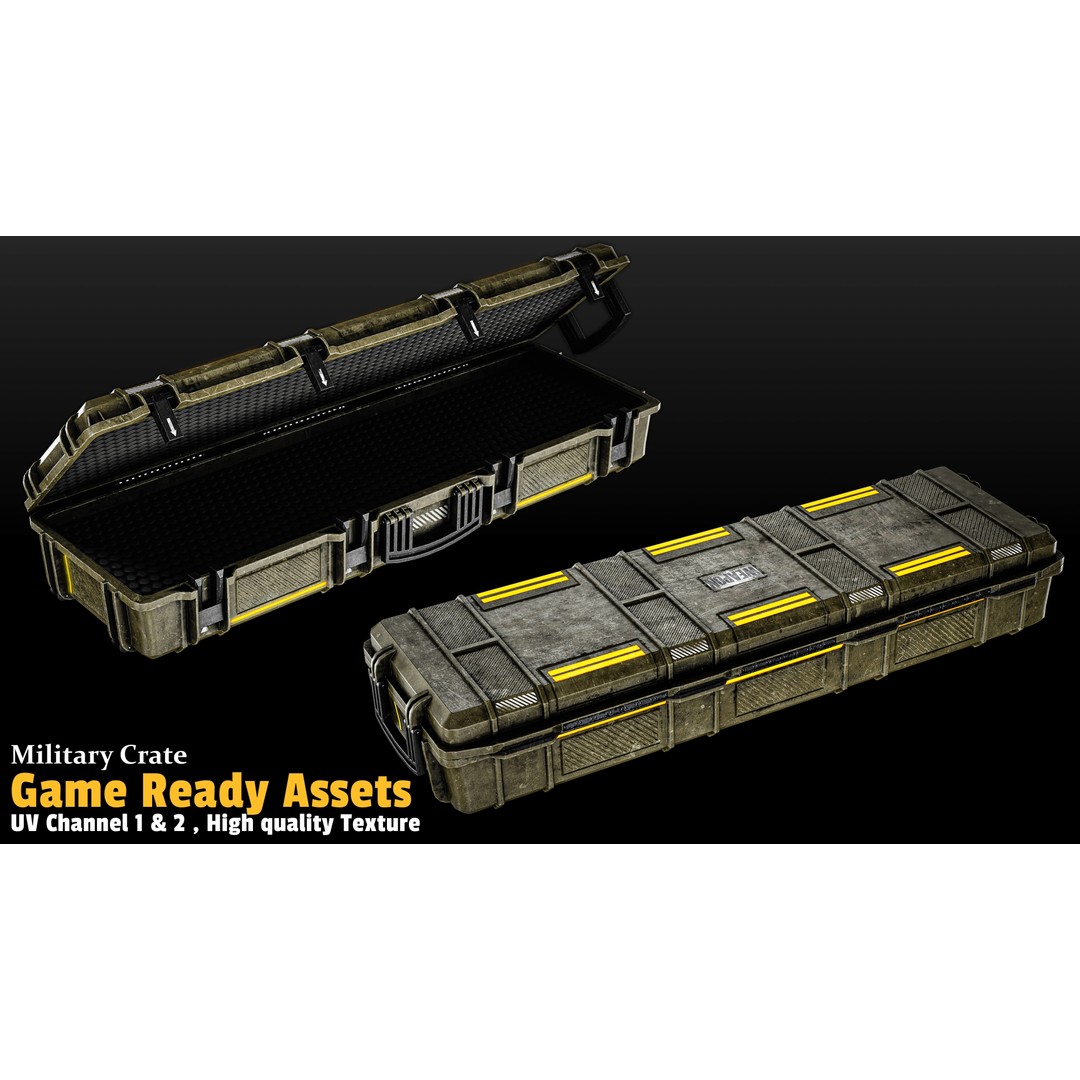 17 Crate 3D Model – Mid Poly Game Asset with PBR Textures, FBX/OBJ