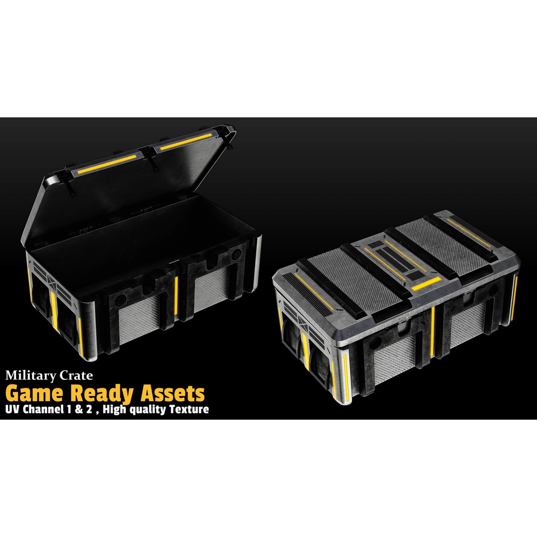 17 Crate 3D Model – Mid Poly Game Asset with PBR Textures, FBX/OBJ - View 12